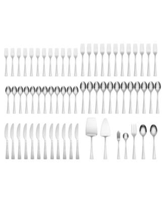 Cambridge Silversmiths Stainless Steel Ashlyn Mirror 67-Piece Flatware Set, Service for 12 - Macy's