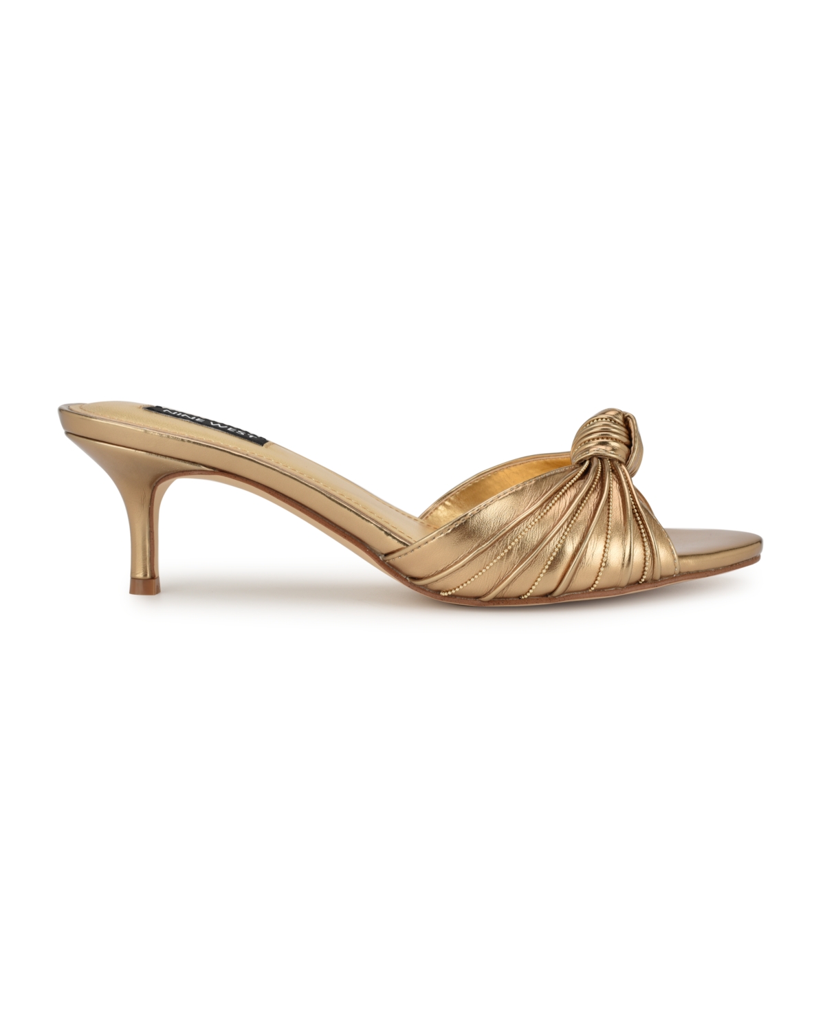 Nine West Women's Laike Kitten Heel Slip-On Dress Sandals