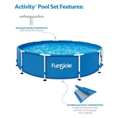 12' x 30" Outdoor Activity Round Frame Above Ground Swimming Pool Set
