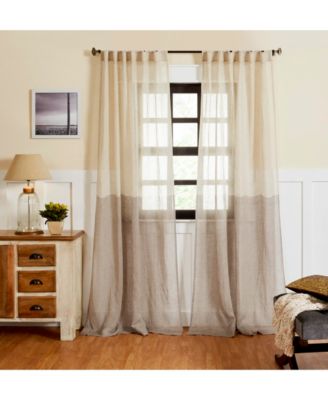 Atlantic Linen Sheer Curtain Panel With Rod Pocket Hidden Back Tabs