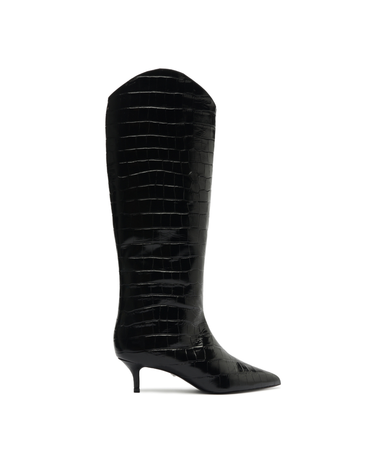 Shop Schutz Women's Maryana Lo Wide Pointed Toe Knee High Boots In Brown
