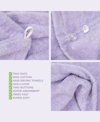 2-Pack Hair Drying Towels, 26" x 13"