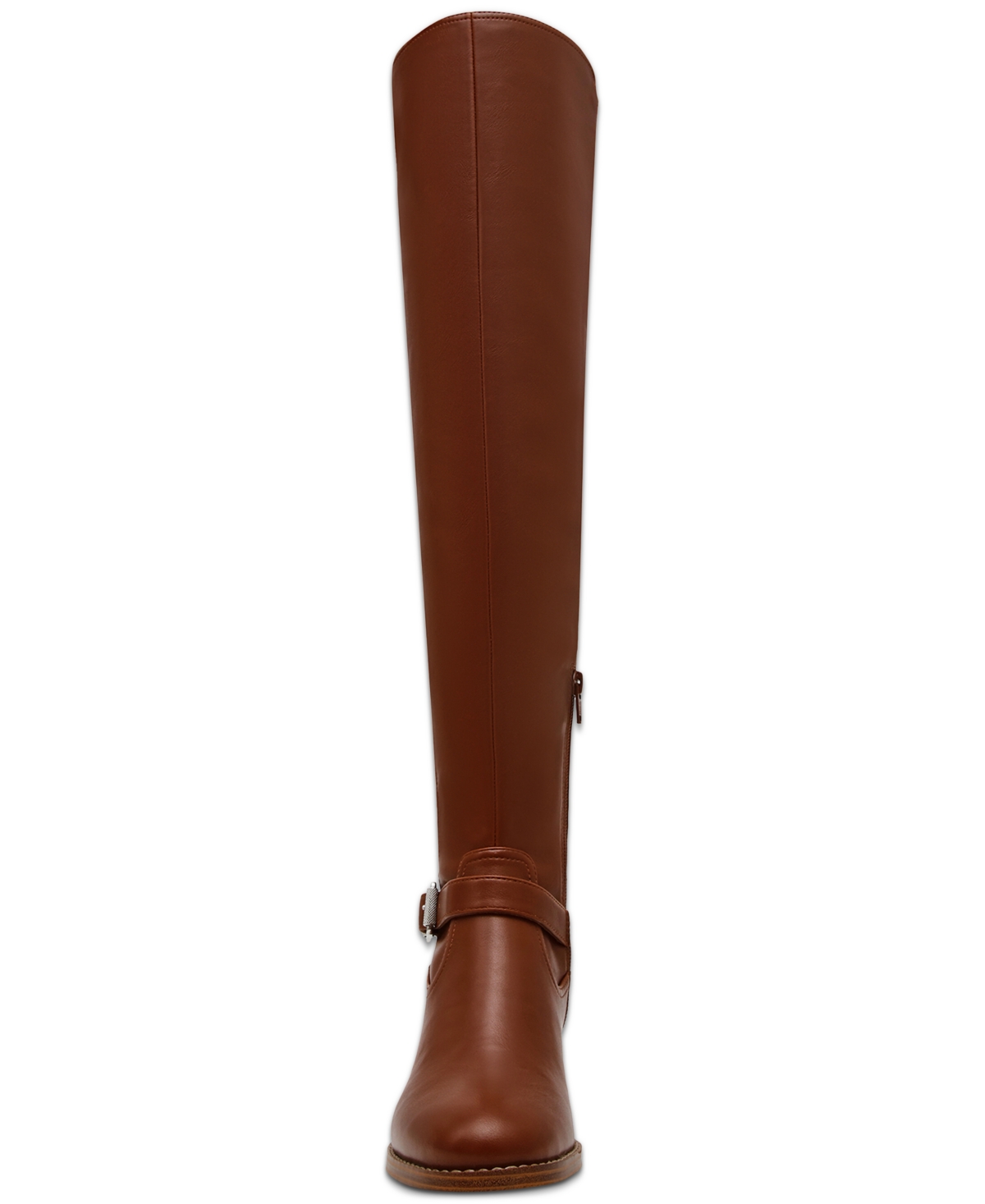 Dv Dolce Vita Women's Elyse Over-the-knee Buckle Block Heel Boot In Luggage