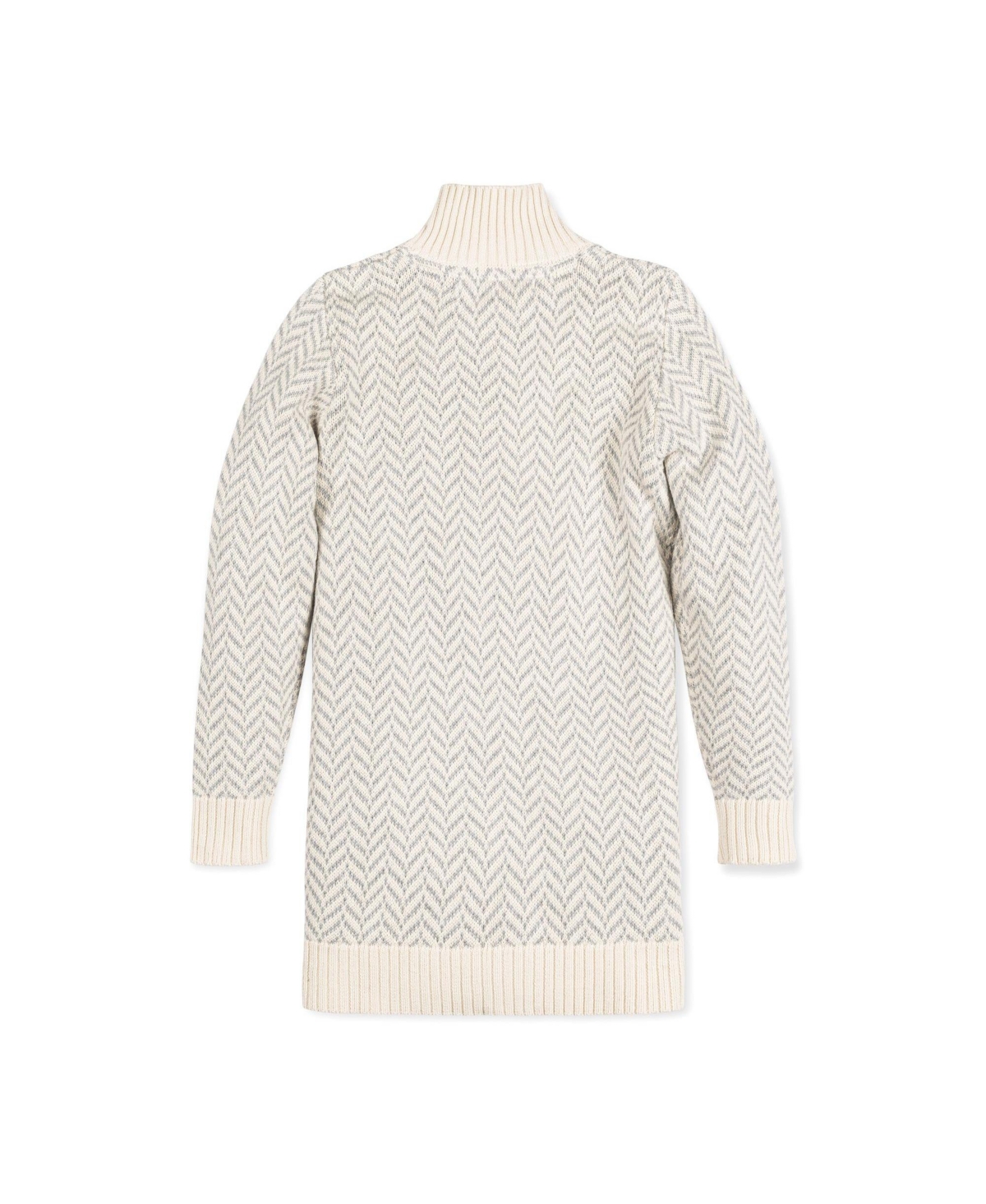 Hope & Henry Girls Long Sleeve Toggle Sweater Coat with Zipper