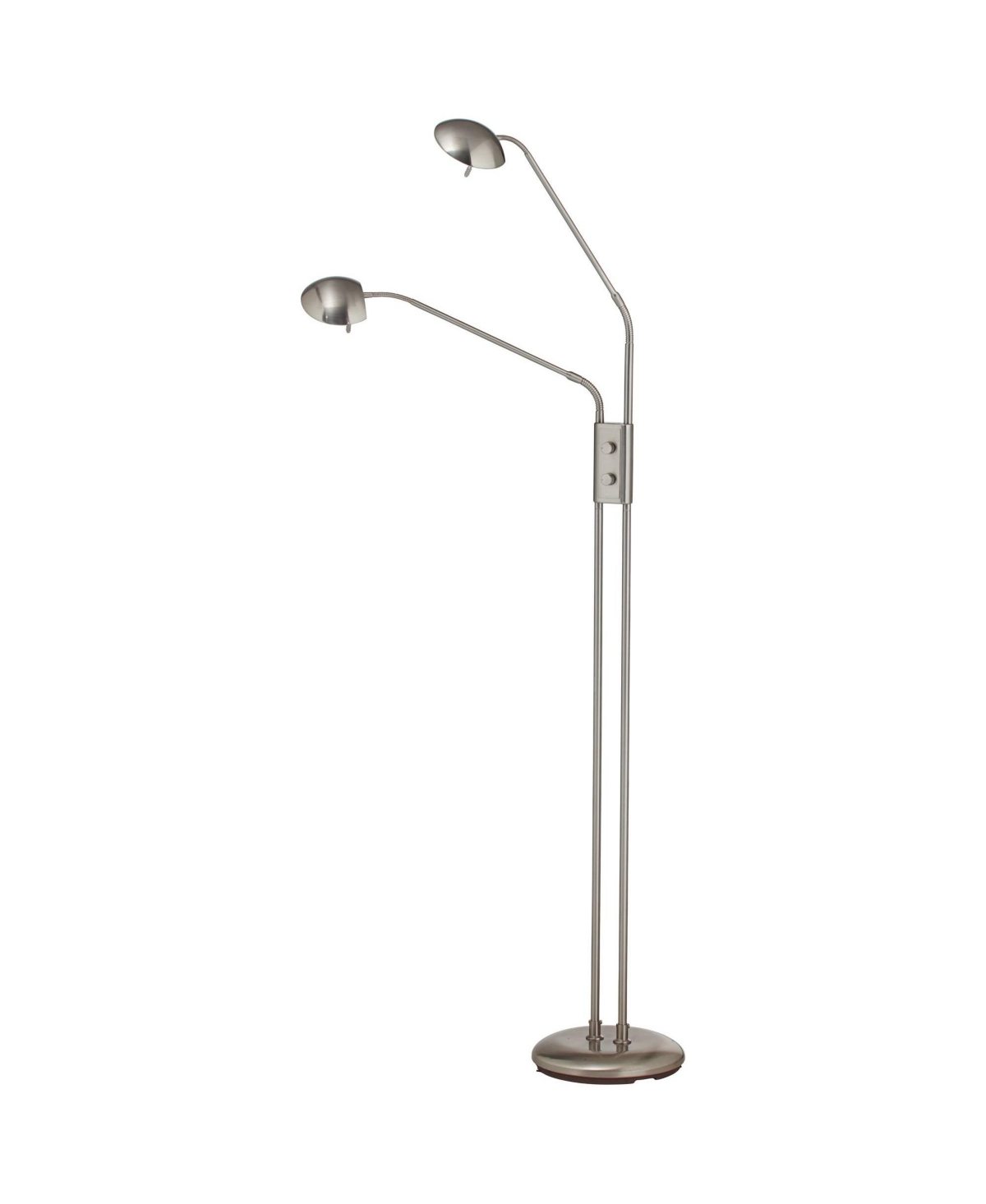 360 Lighting Casper Traditional Pharmacy Floor Lamp Standing Led 2-Light Tall Brushed NickelAdjustable Arm Swivel Head Dimmer Switch for L