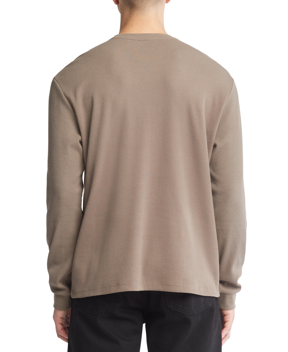 Calvin Klein Men's Classic-Fit Waffle-Knit Long-Sleeve T-Shirt