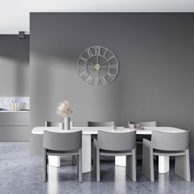 Large Wall Clock for Living Room Decor - Roman Numeral Wall Clock for Kitchen - 16 inch Wall Clock Decorative (Gold)