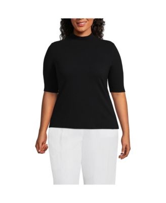 Plus Size Wide Rib Mock Turtleneck