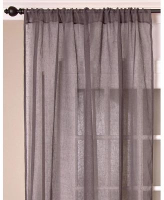 Superior Linen Sheer - Solid Linen Curtain Panel with Rod Pocket