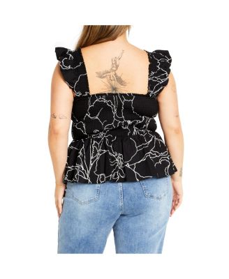 Plus Size Marli Print Top