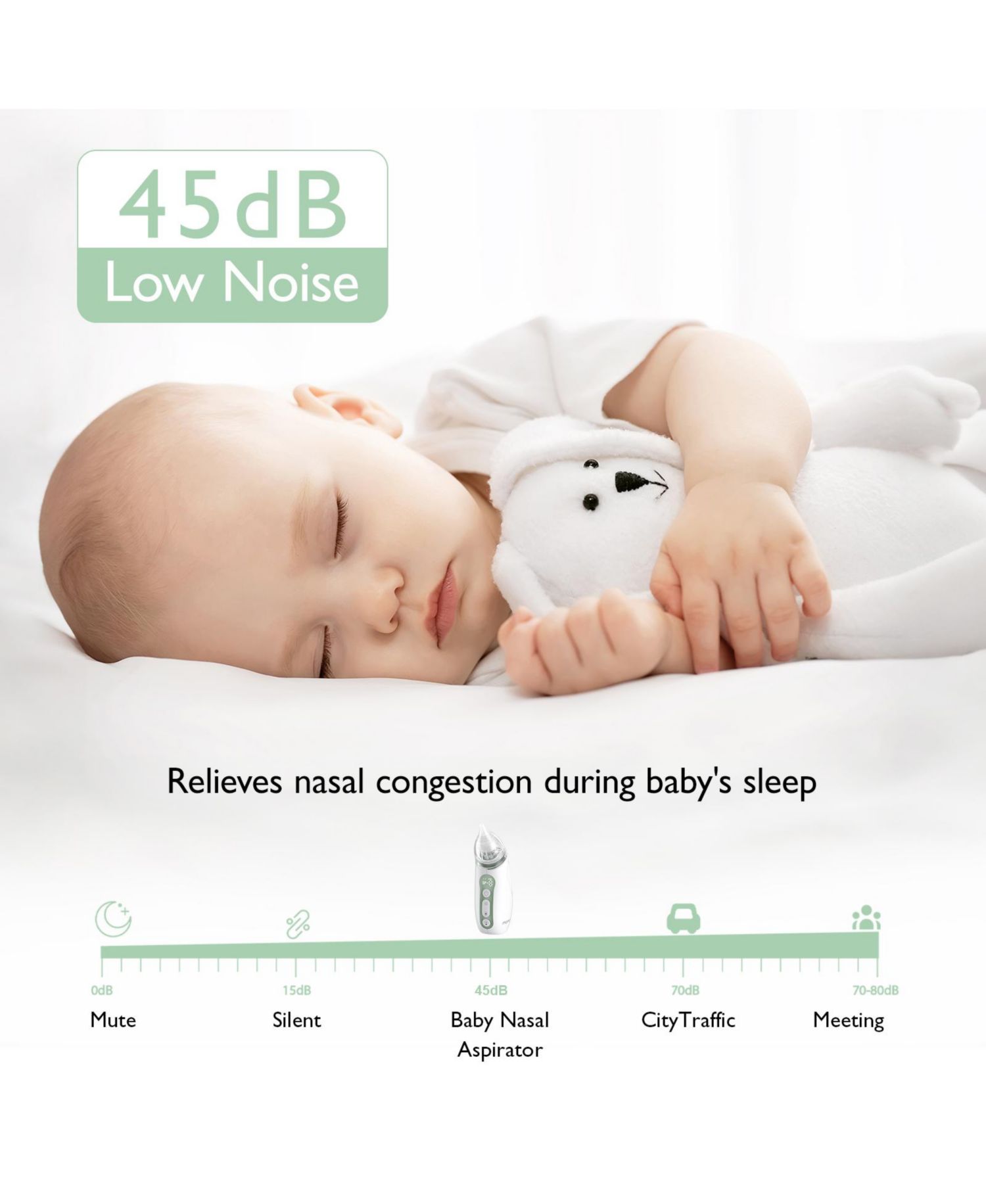 Baby Nasal Aspirator,Newborn and Toddler, Portable Baby Nose Aspirator
