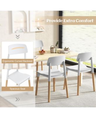 Modern Dining Side Chairs Set of 4 with Ergonomic Backrest for Dining Room