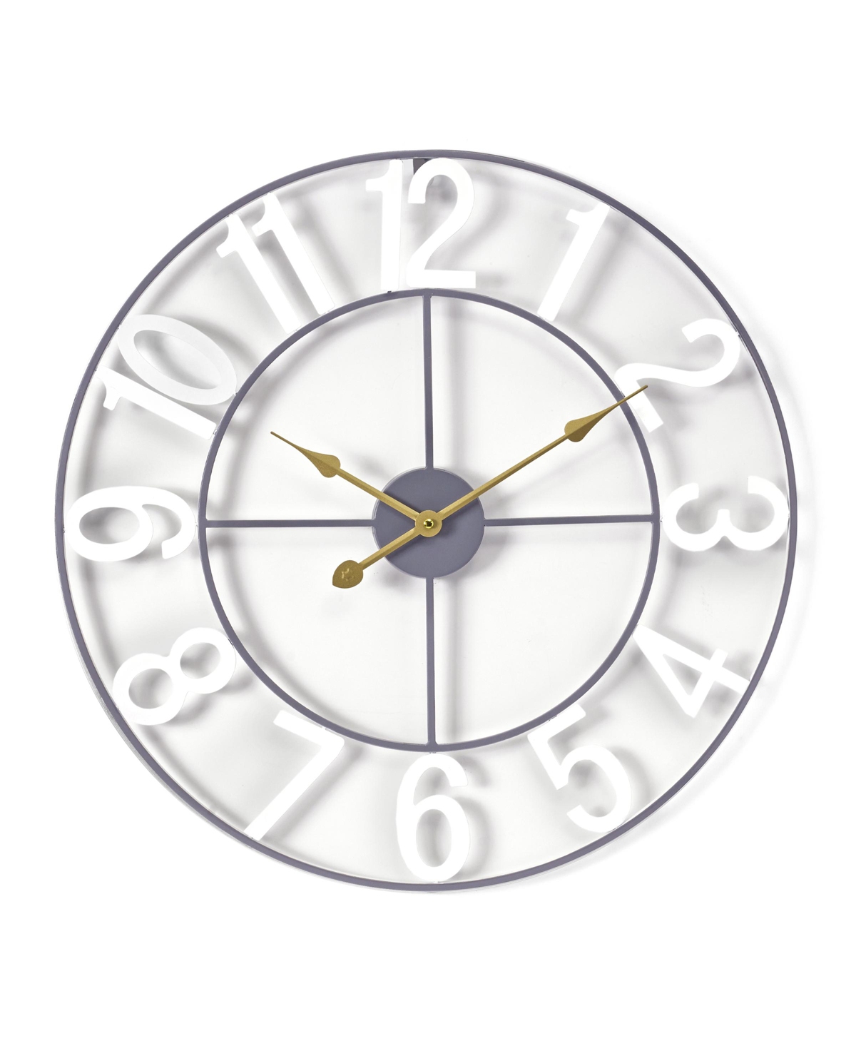 Sorbus Large Wall Clock for Living Room Decor - Numeral Wall Clock for Kitchen - Wall Clock Decorative (Gold)