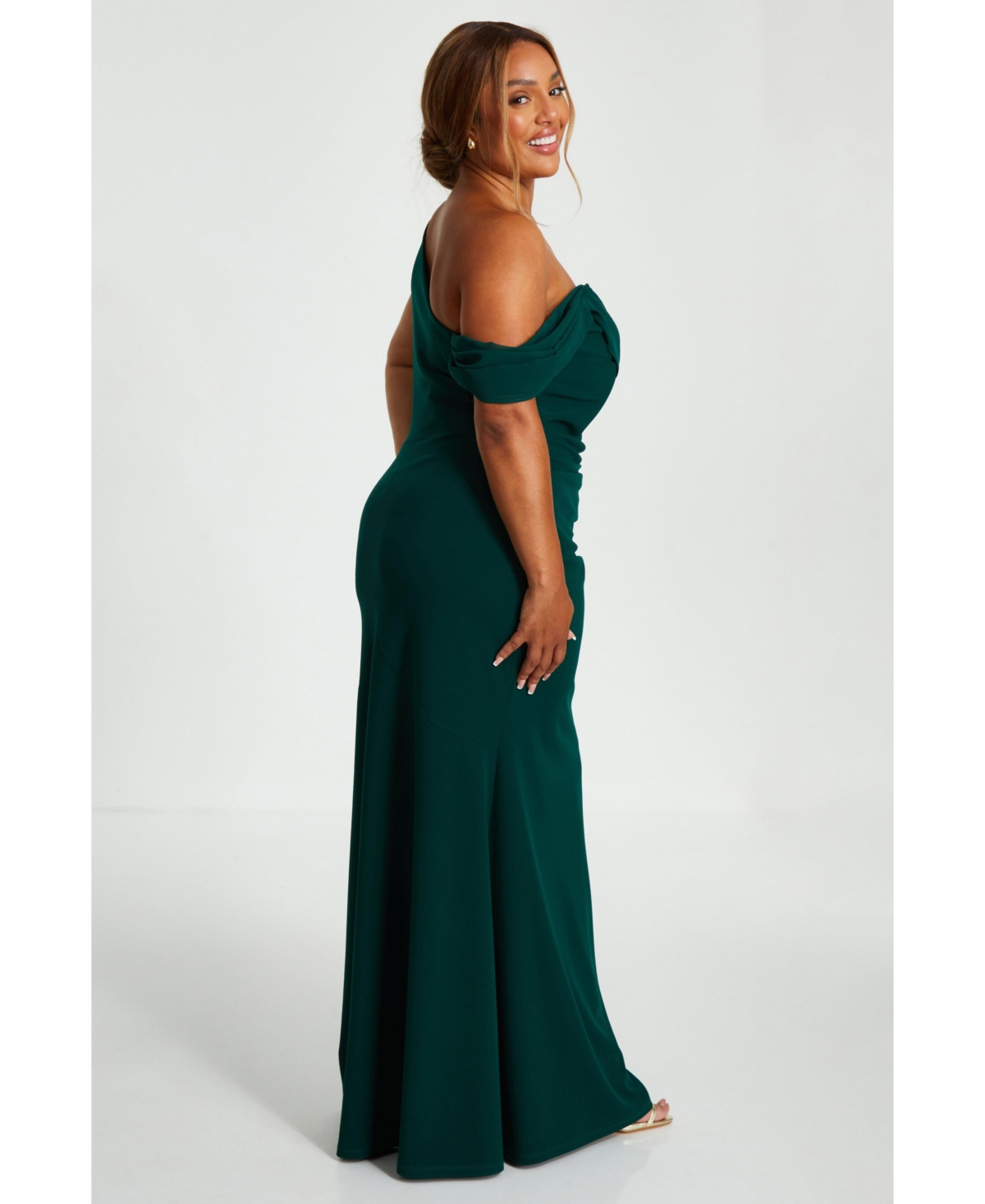 Quiz Women's Cold Shoulder Detail Maxi Dress
