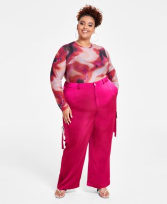 Nina Parker - Trendy Plus Size Straight-Leg Cargo Pants
