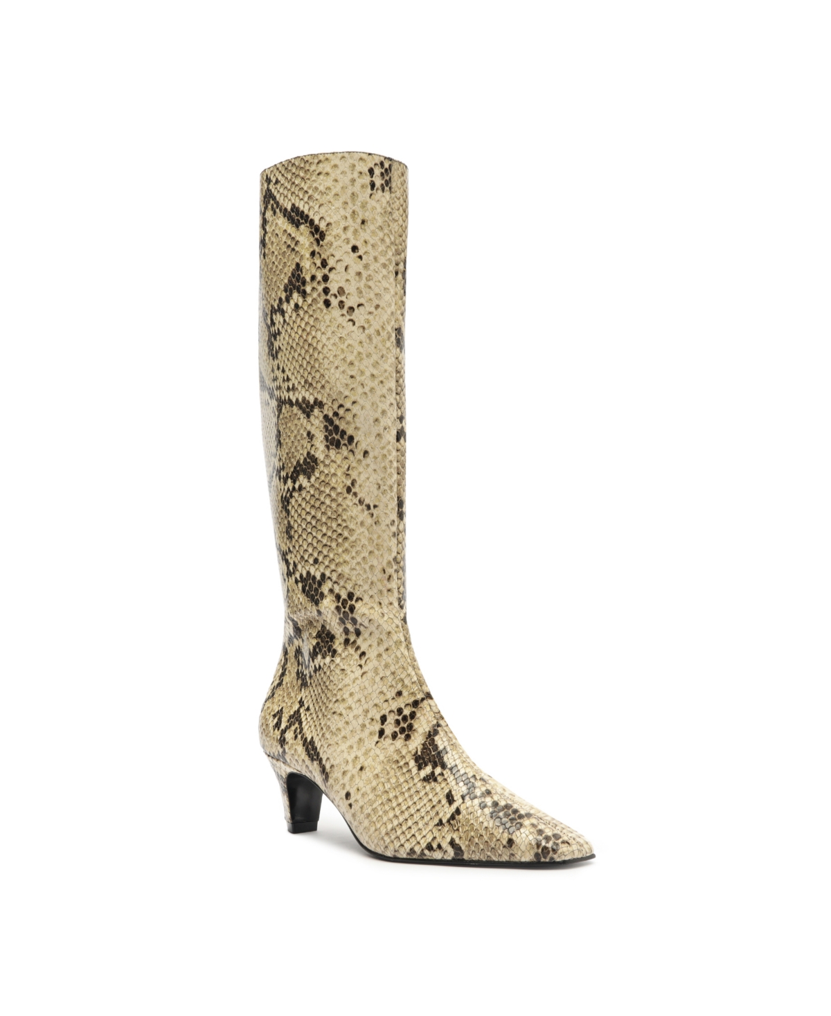 Shop Schutz Women's Dellia Up Knee High Square Toe Boots In Multi Snake