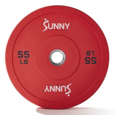 Elite 2-inch Rubber Olympic Bumper Weight Plate LB Color Coded with Steel Hub