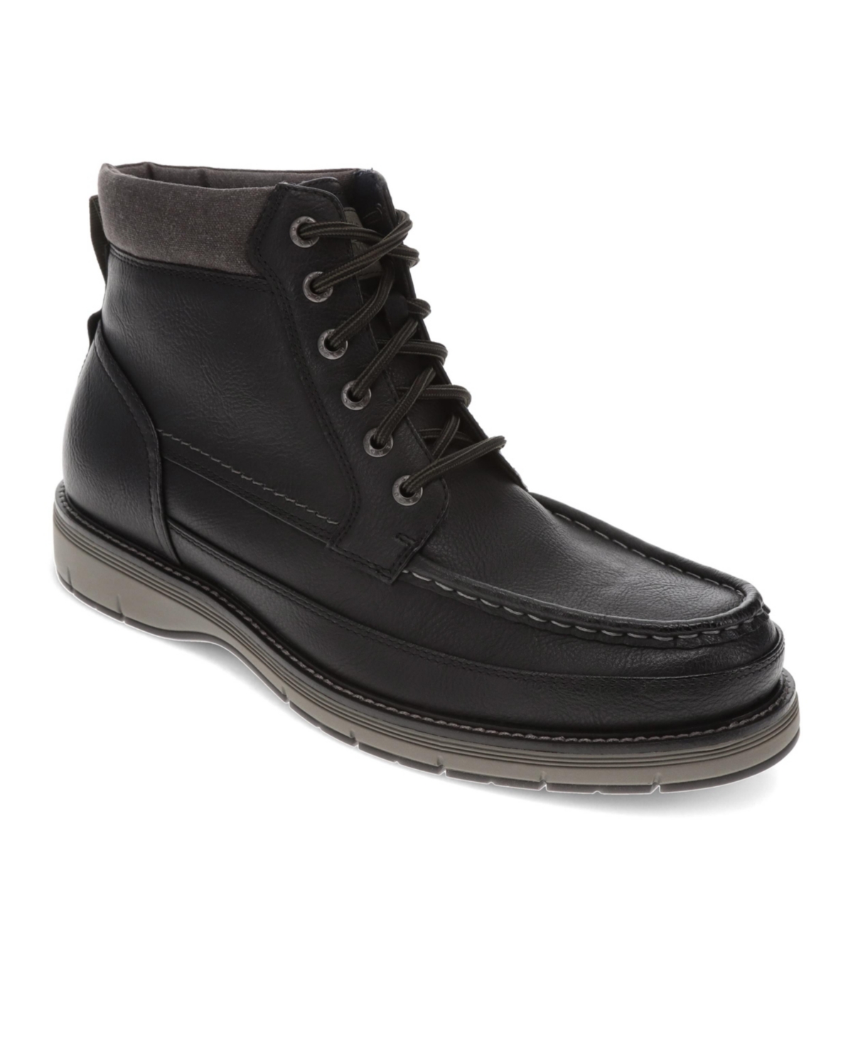 Dockers Mens Thames Casual Lace Up Moc Toe Boot In Black