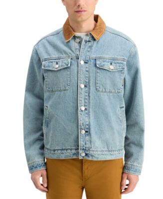 SCOTCH & SODA Men's Corduroy Collar Denim Jacket - Macy's