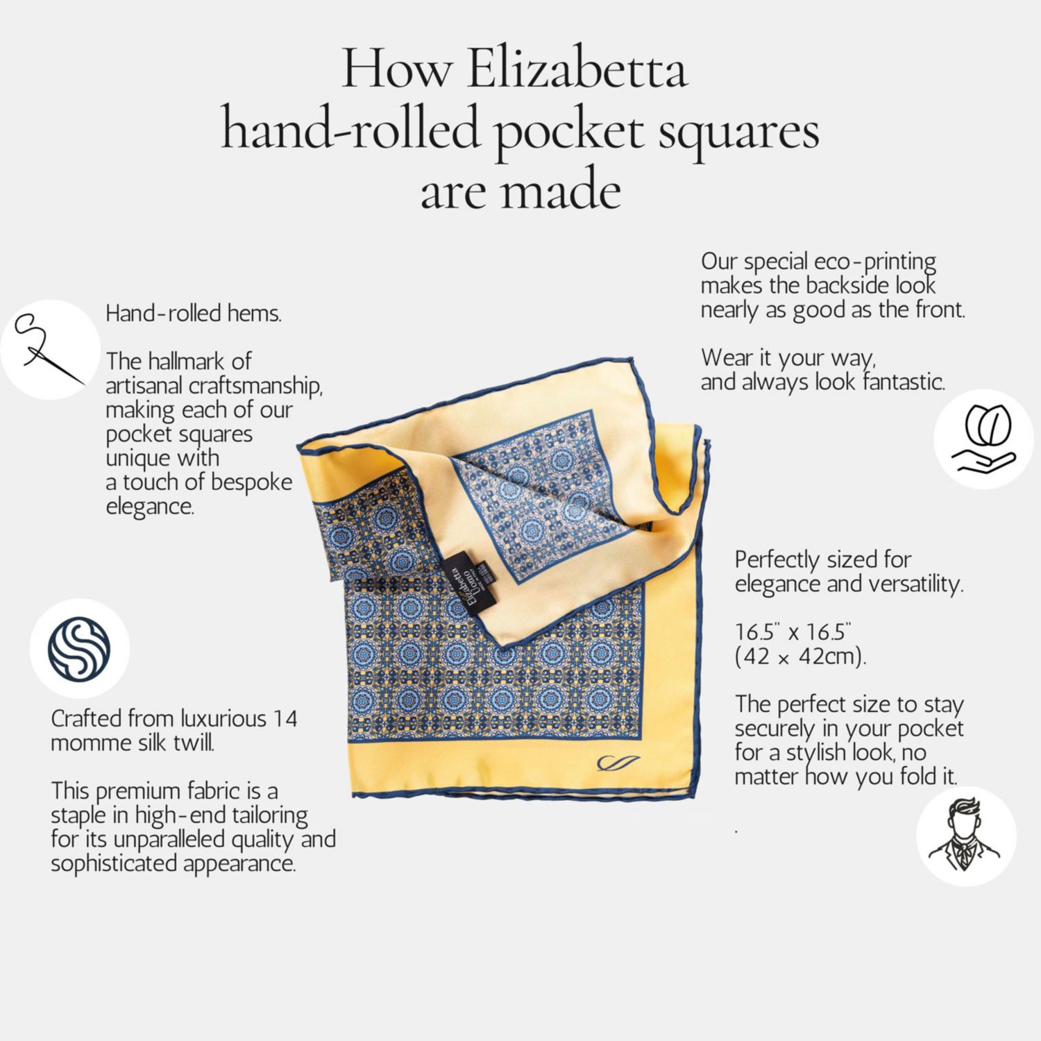 Men's Londra - Silk Pocket Square for Men