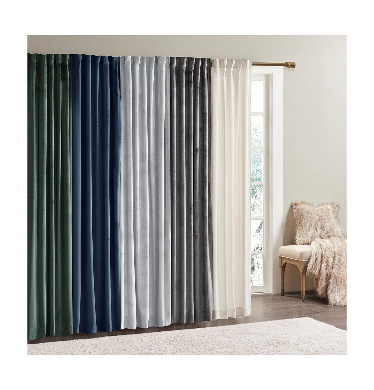 Colt Room Darkening Velvet Curtain Panel Pair, 37