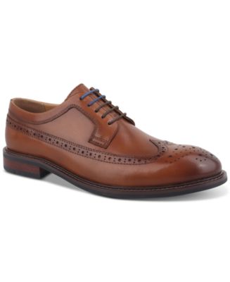 Bar III Men's Asherr Long Wing Brogue Leather Dress Shoes, Created