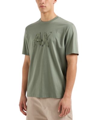 A|X Armani Exchange - Men's Short Sleeve Crewneck Destructed Logo T-Shirt