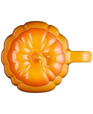 Stoneware Pumpkin Mug with Lid, 14 oz.