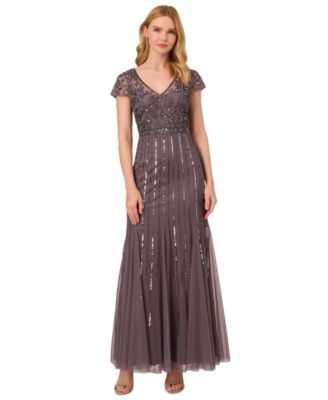 Macy's adrianna papell long dresses best sale