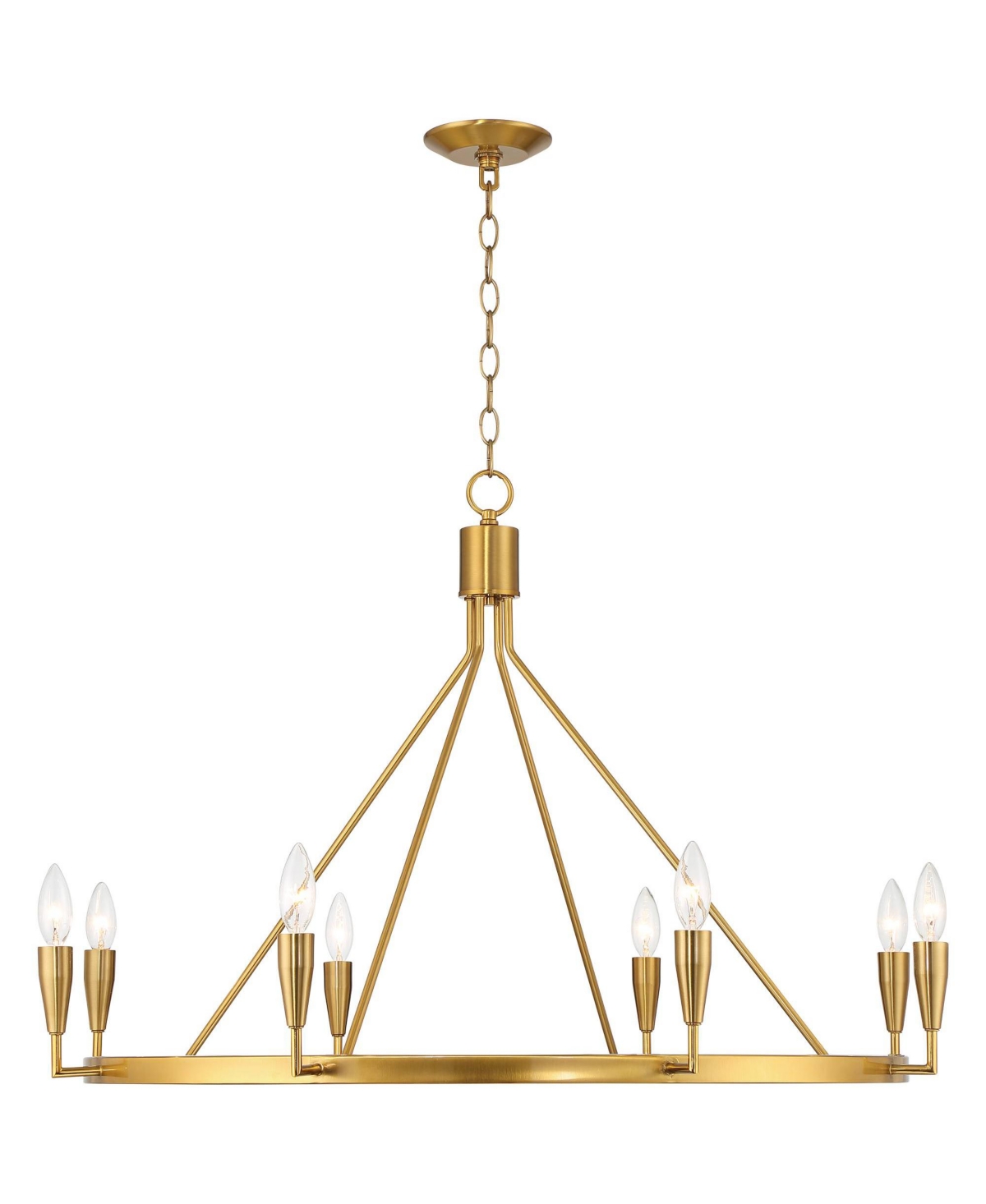 Possini Euro Design CoveyRing Chandelier Lighting Wide Modern Tapering Candles 8-Light Fixture for Dining Room House Home Foyer Kitchen Isla