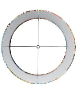 Tropic Medium Drum Lamp Shade 14" Top x 16" Bottom x 11" Slant (Spider) Replacement with Harp and Finial