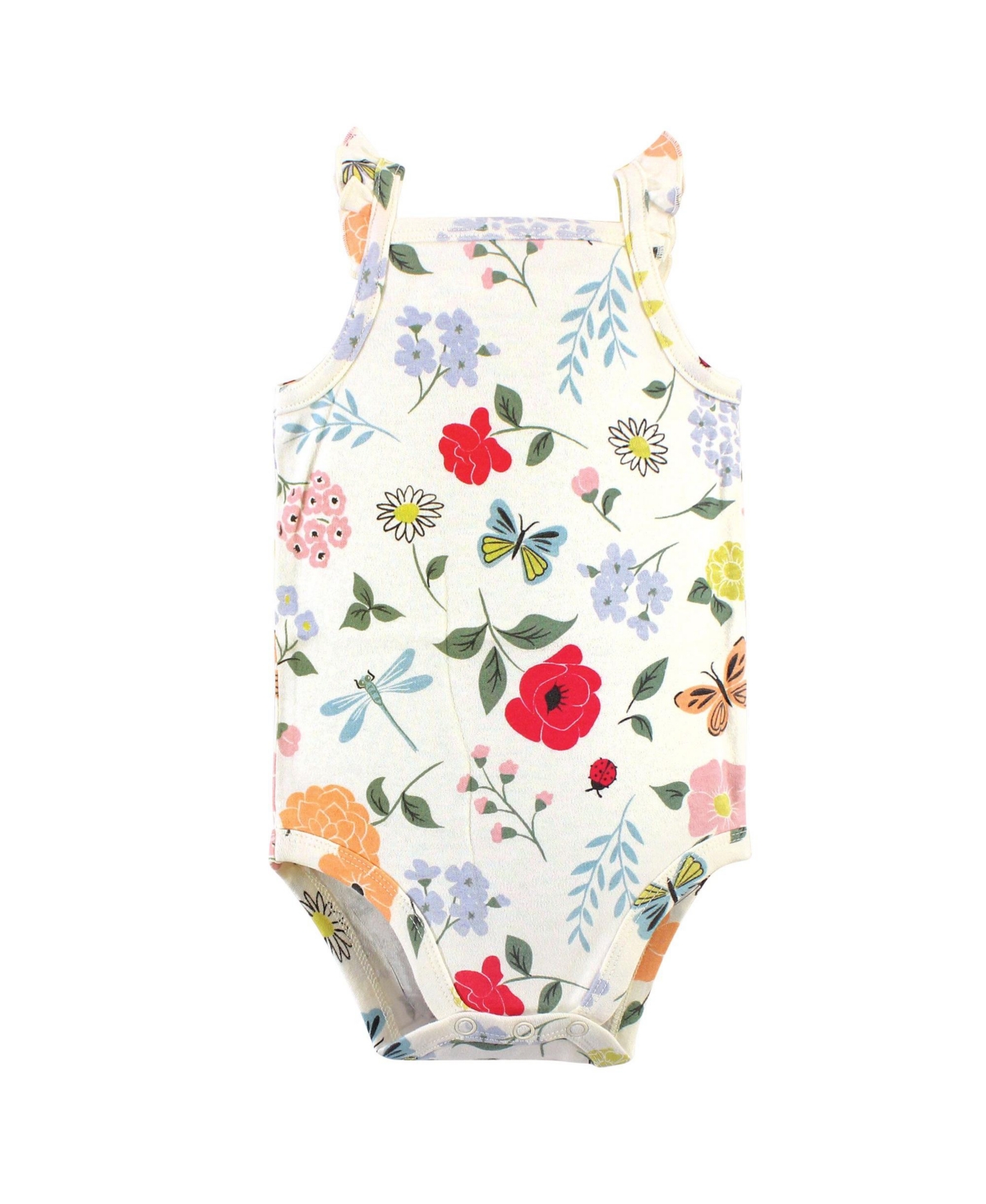 Touched by Nature Baby Girls Baby Organic Cotton Bodysuits 5pk, Lemon Tree