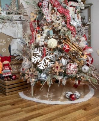 Set of 12 Red Glass Christmas Ornaments