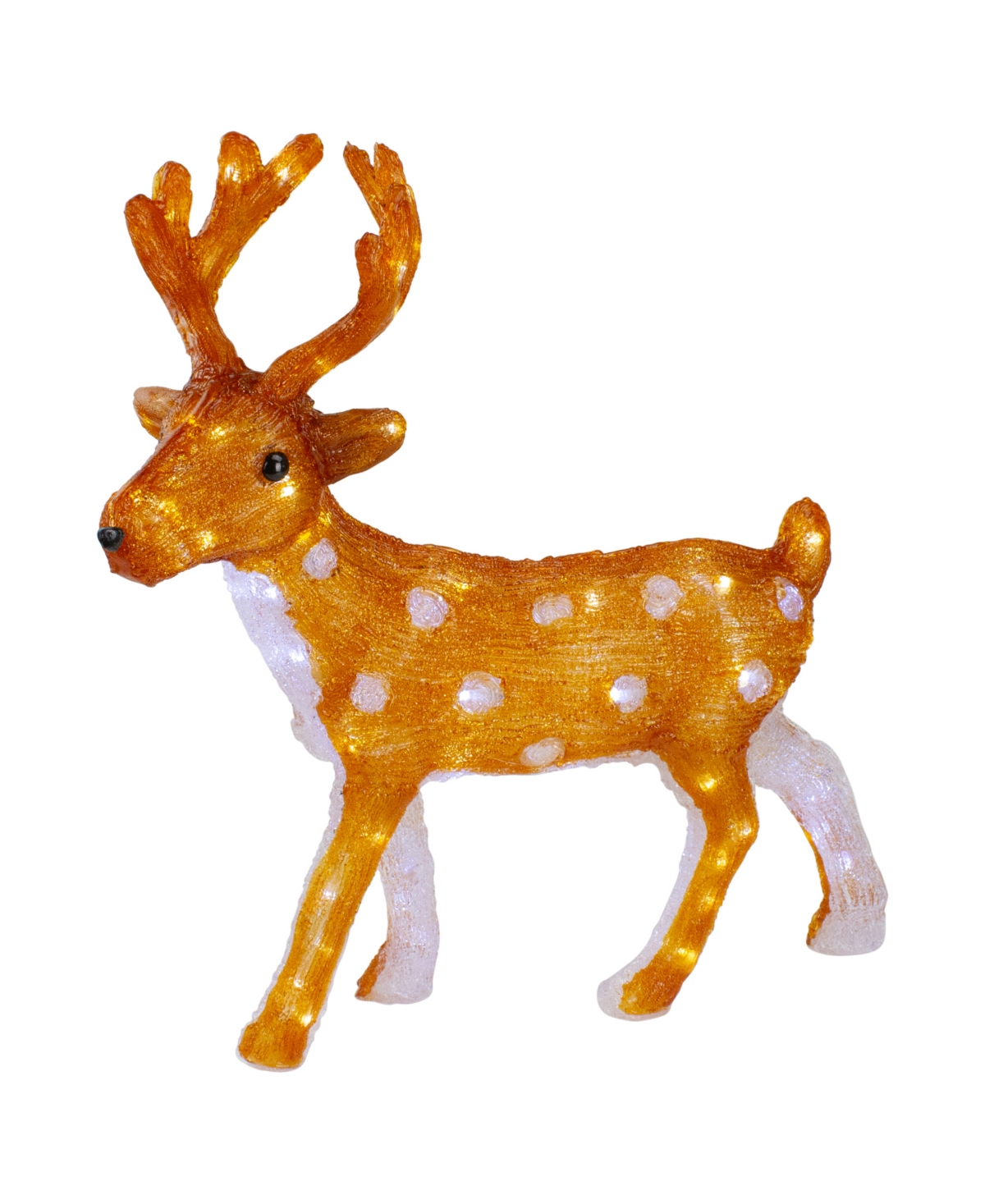 Northlight Acrylic Mini Reindeer Outdoor Christmas Decoration - 24-Inch - Brown