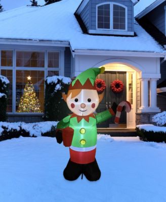Inflatable Elf Outdoor Christmas Decoration- 4.25-Inch