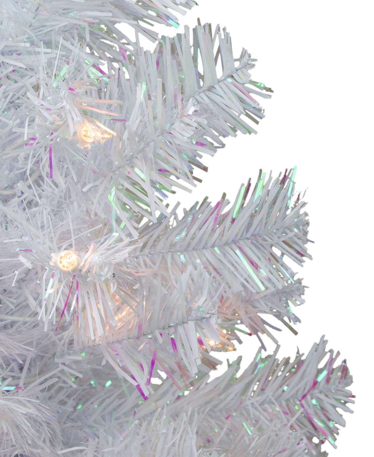 Northlight 2' White Iridescent Pine Artificial Christmas Tree In White
