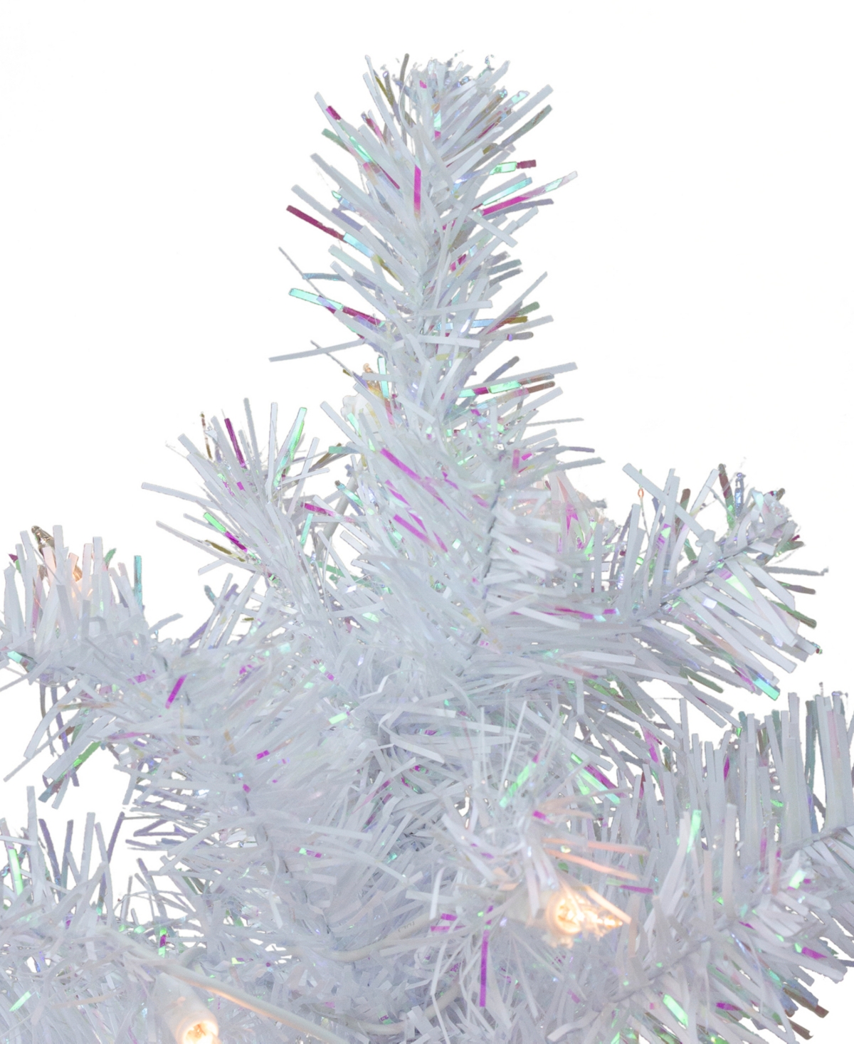 Northlight 2' White Iridescent Pine Artificial Christmas Tree In White