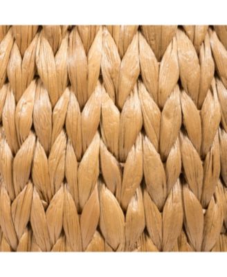 Colt 17&amp;quot; Coastal Bohemian Handwoven Hyacinth Storage Stool with Lid, Natural