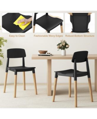 Modern Dining Side Chairs Set of 4 with Ergonomic Backrest for Dining Room