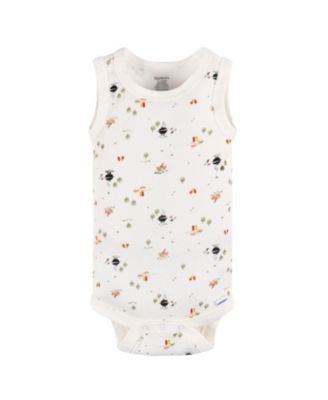 Baby Girls Sleeveless Onesies Bodysuits, 4 Pack