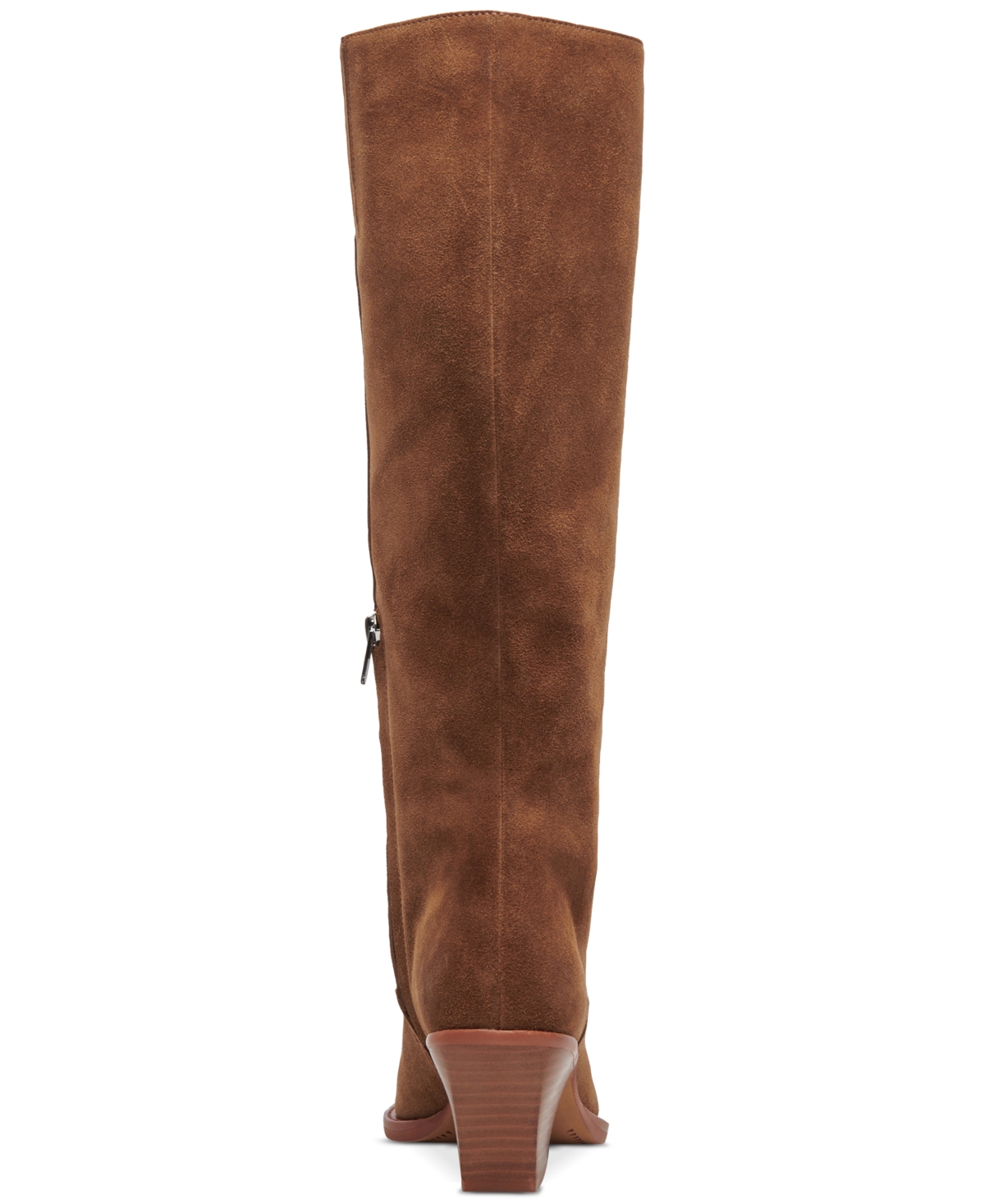 Dolce Vita Raj Wide Calf Onyx Suede Leather Pointed-toe Knee-high Boots In Onyx Suede