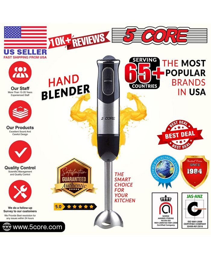 5 Core Immersion Blender Handheld 500W Copper Motor Emulsifier Blender Multi Purpose Emerson