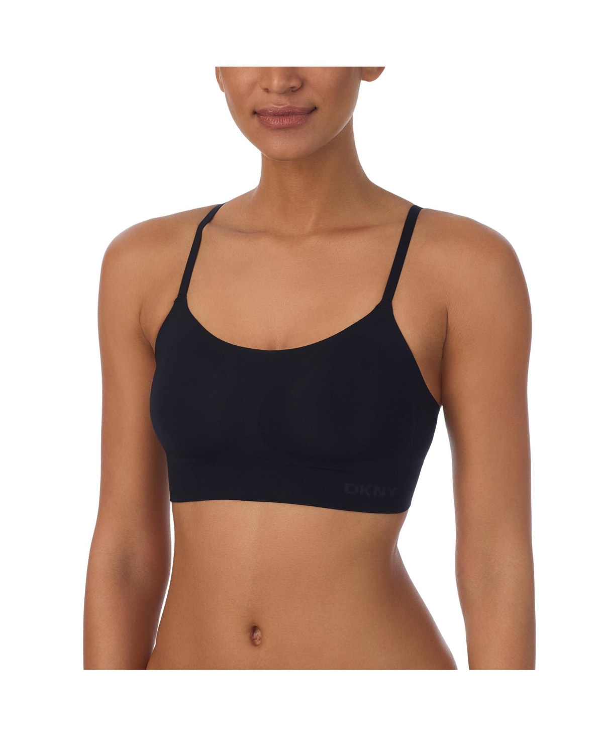 DKNY Women's Seamless Litewear Wirefree Bra in Black | Size: Medium | HerRoom.com