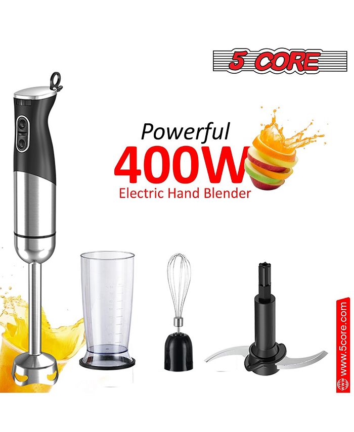 5 Core Immersion Blender Handheld 400W Copper Motor w 800ml Mixing