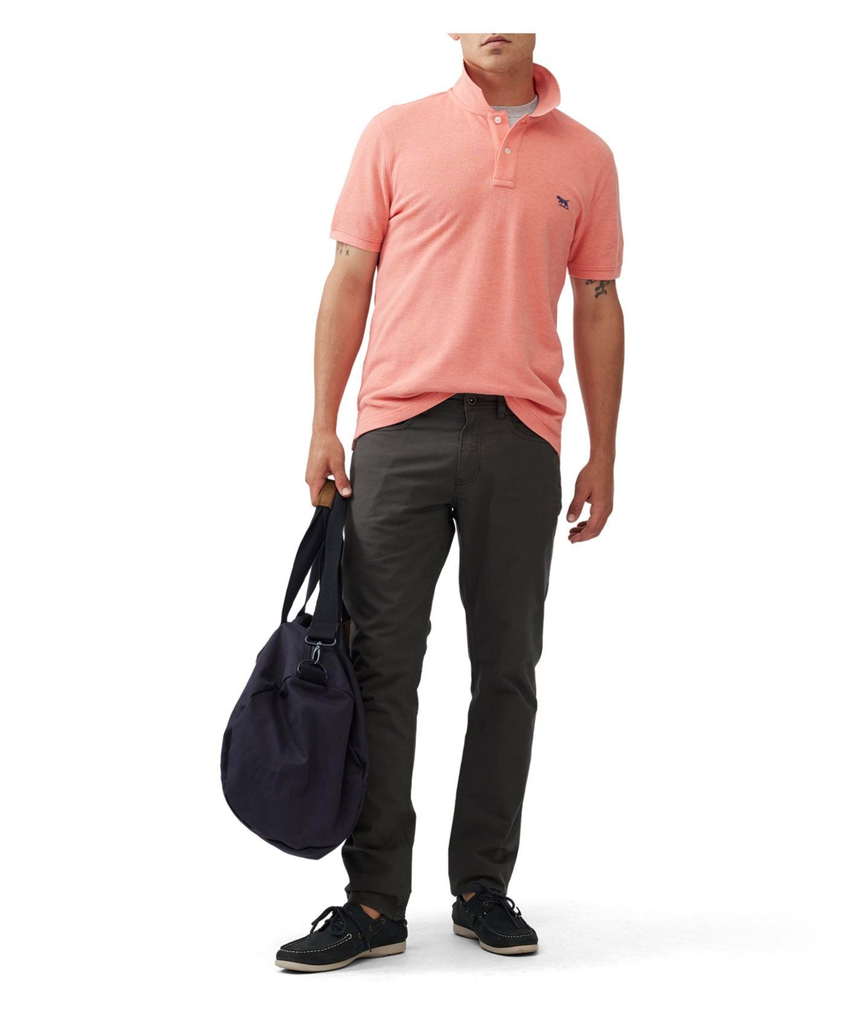 Rodd & Gunn Men The Gunn Polo In Salmon In Pink
