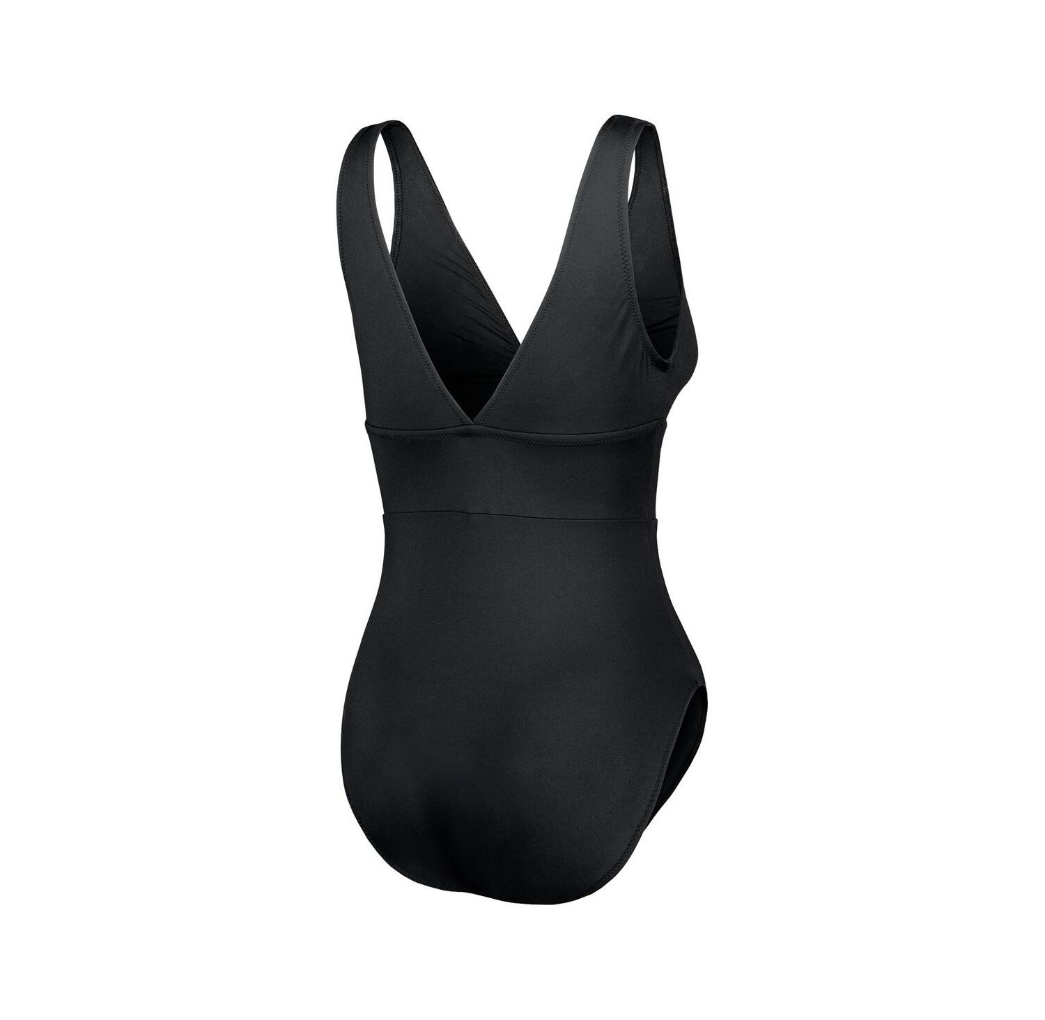 Women's Black Los Angeles Dodgers Palm Modern V-Neck One-Piece Swimsuit
