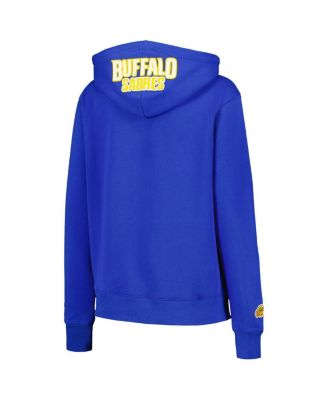 Women's Royal Buffalo Sabres Classic Chenille Pullover Hoodie