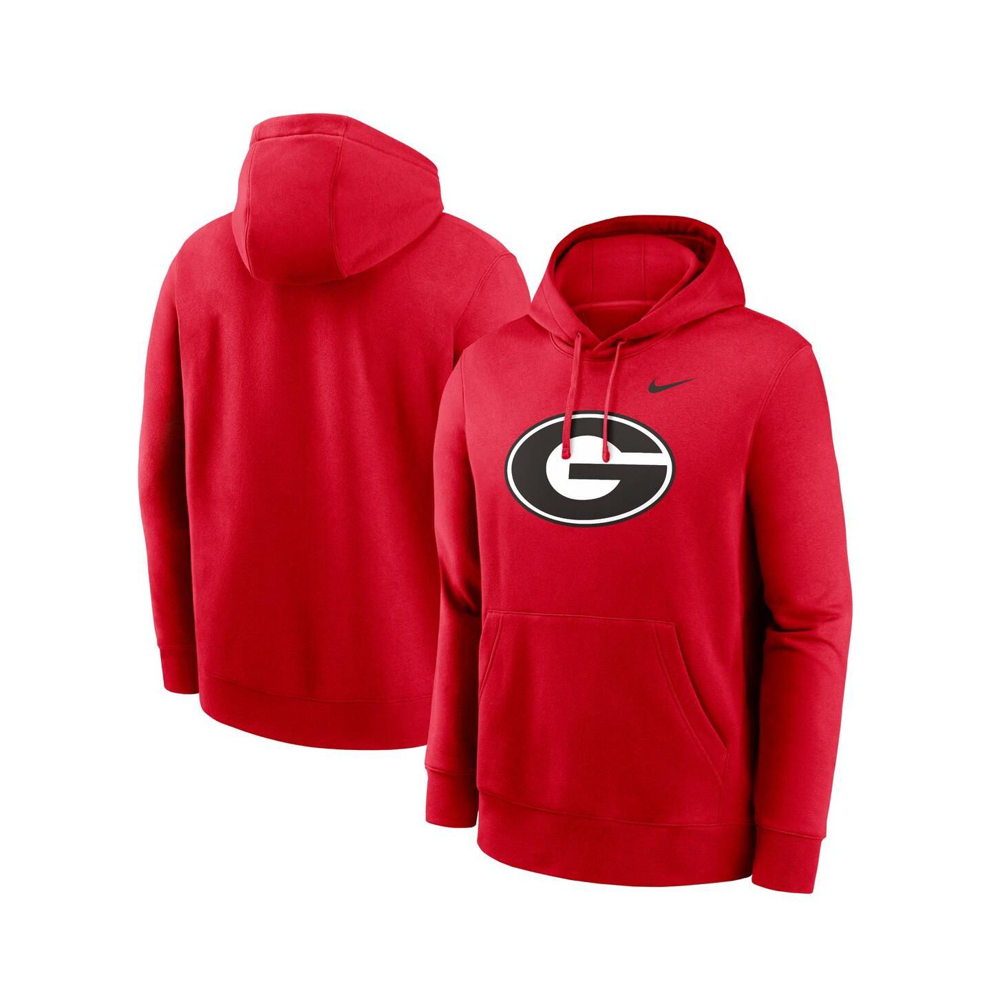 Мужское худи Nike Red Georgia Bulldogs Primetime Evergreen Club Fleece Pullover — фото 1