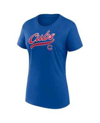 Women's Royal Chicago Cubs Start to Finish T-Shirt Shorts Combo Pack