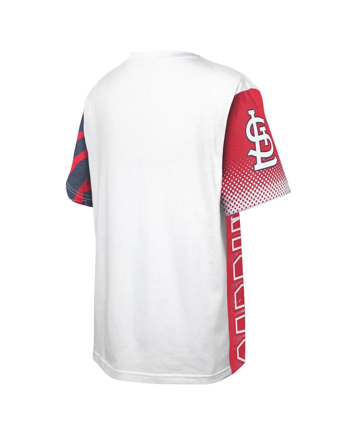 Outerstuff Big Boys And Girls White St. Louis Cardinals Impact Hit Bold T-shirt In White